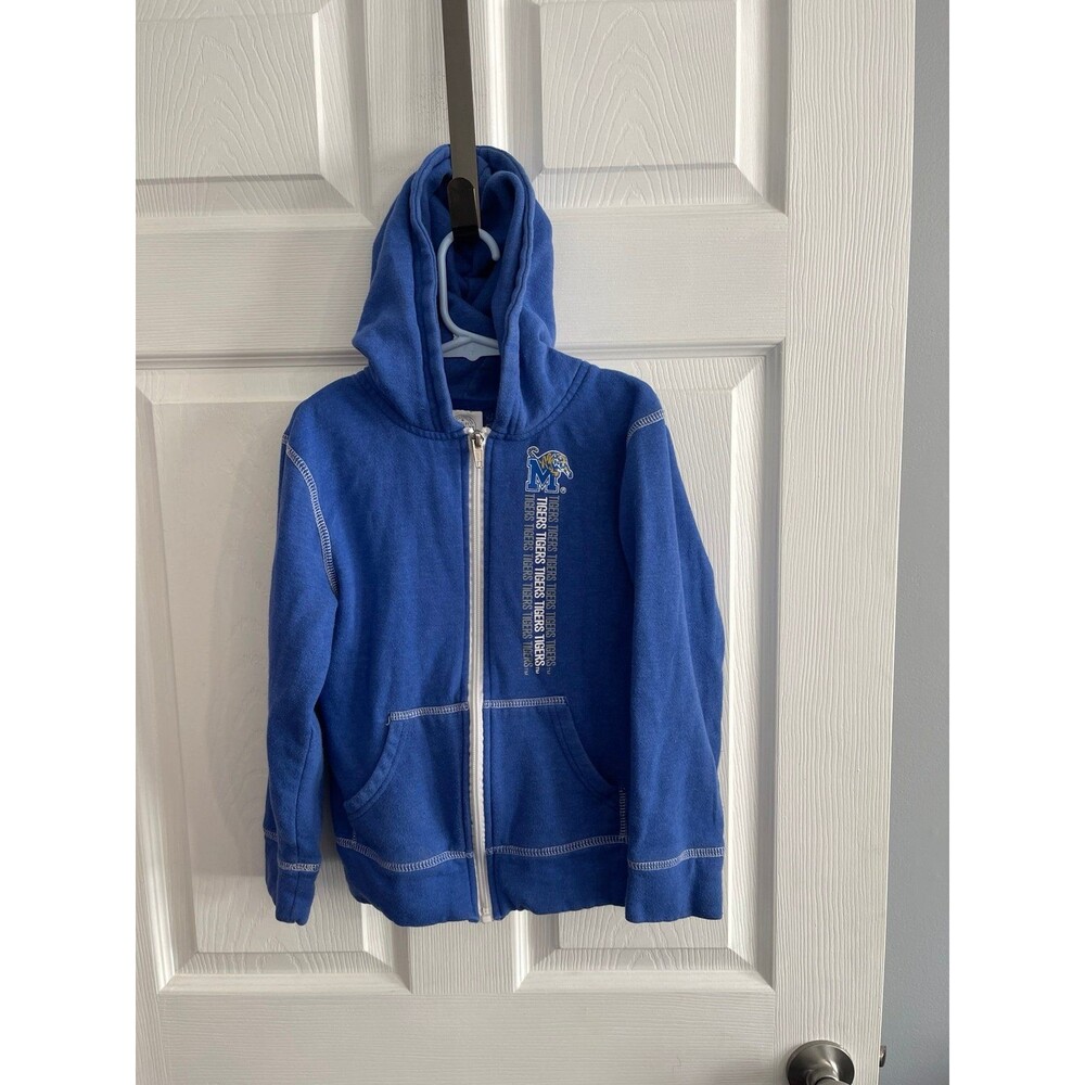 Rivalry Threads University Of Memphis Tigers Full Zip Hoodie Size M 7/8 Blue